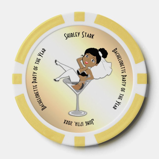 Bachelorette Party Invitation Poker Chips (Front)