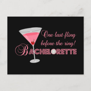 Bachelorette Party Invitation Postcard