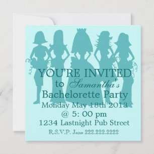 Bachelorette Party Invitation teal
