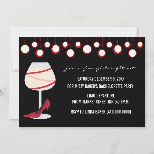 Bachelorette Party Invitations (Front)