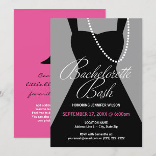 Bachelorette Party Invitations, Little Black Dress Invitation