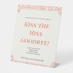 Bachelorette Party Invite,Bridal Shower Pedestal Sign