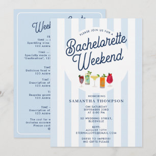 Bachelorette Party Itinerary Bach Weekend Retro Invitation