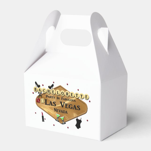 BACHELORETTE PARTY Las Vegas GABLE Favour Box (Front Side)