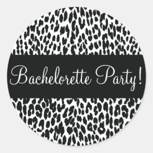 Bachelorette Party Leopard Envelope Sticker Seal