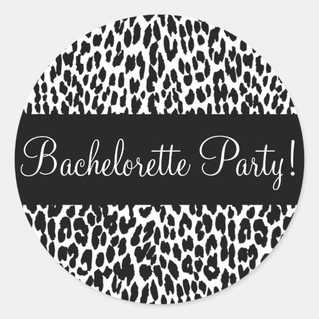 Bachelorette Party Leopard Envelope Sticker Seal (Front)