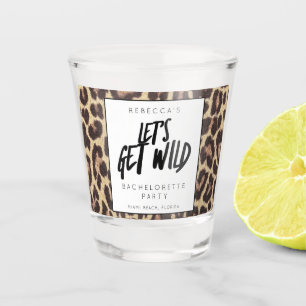 Bachelorette Party Let's Get Wild Animal Print Shot Glass
