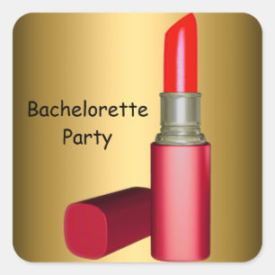 Bachelorette Party LipStick wedding Bachelorette Square Sticker