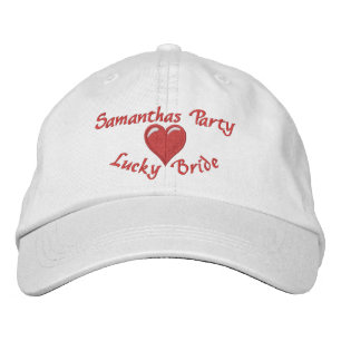 Bachelorette party lucky bride embroidered hat