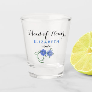 Bachelorette Party Maid of Honour Wedding Blue Shot Glass