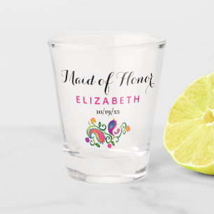Bachelorette Party Maid of Honour Wedding Pink Shot Glass