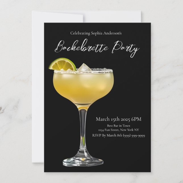 Bachelorette Party-Margarita Invitation (Front)