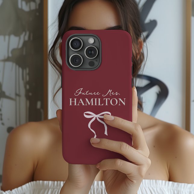 Bachelorette Party | Modern Script Future Mrs Name Case-Mate iPhone Case (Personalized Bride Phone Case – Engagement, Bridal Shower & Bachelorette Gift)