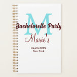 bachelorette party monogram add name date place si planner<br><div class="desc">beautiful design</div>