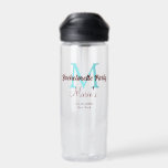bachelorette party monogram add name date place si water bottle<br><div class="desc">beautiful design</div>