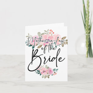 Bachelorette Party Mother-in-law The Bride Matchin Card