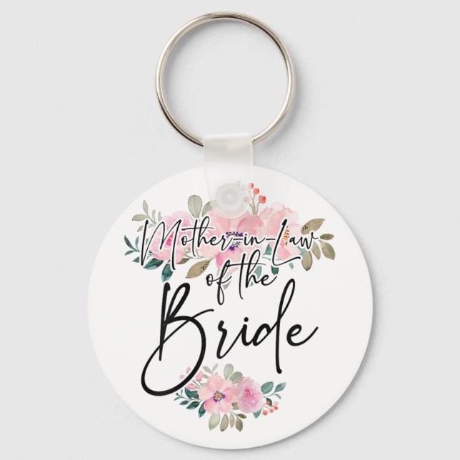 Bachelorette Party Mother-in-law The Bride Matchin Key Ring (Front)