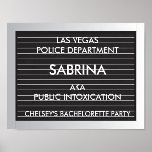 Bachelorette Party Mug Shot Slates Poster