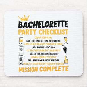 Bachelorette Party Naughty Games Checklist Bride B Mouse Mat