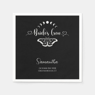 Bachelorette party personalised celestial gothic napkin