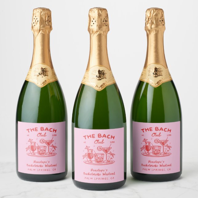Bachelorette Party Personalised Champagne Label (Bottles)