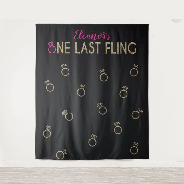 Bachelorette Party Photo Backdrop, Hens Party Tapestry (Front)