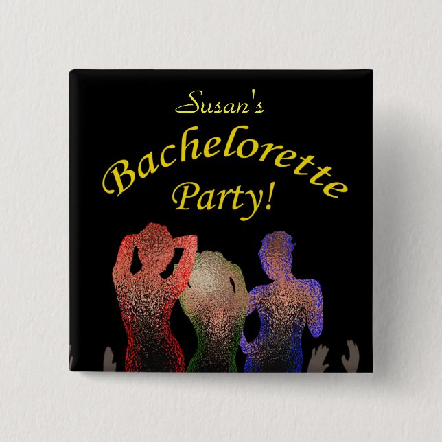 Bachelorette Party Pin Back Button Template (Front)
