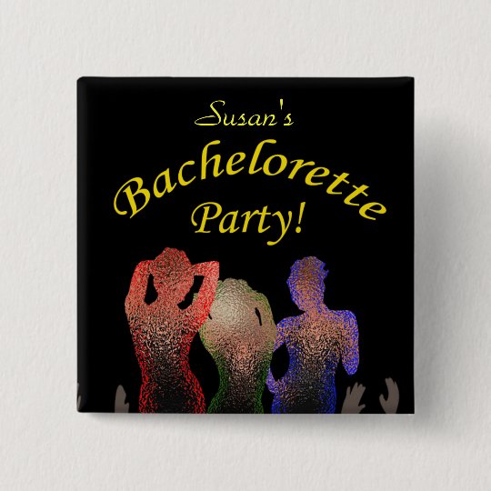 Bachelorette Party Pin Back Button Template