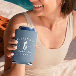 Bachelorette Party Pineapple   Personalized Can Cooler