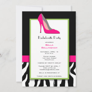 Bachelorette Party Pink Heels Invitation