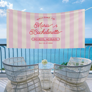 Bachelorette Party Pink Modern Welcome Banner