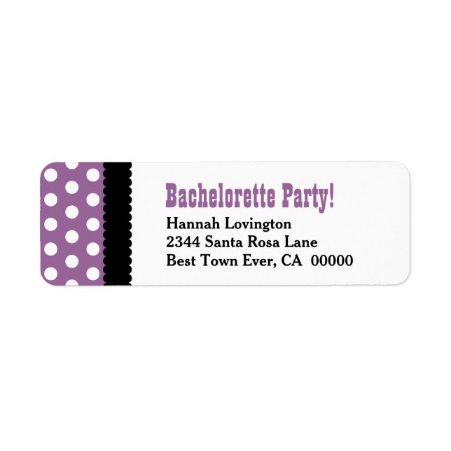 BACHELORETTE PARTY Polka Dot Pattern BS13 (Front)