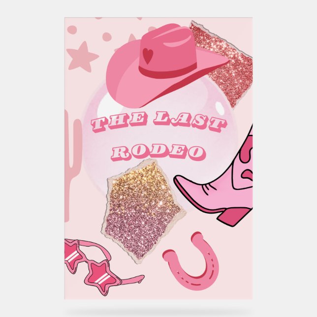  Bachelorette Party Poster – Glitter and Glam (Front)