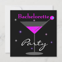 Bachelorette Party Purple Pink Black Martini 2