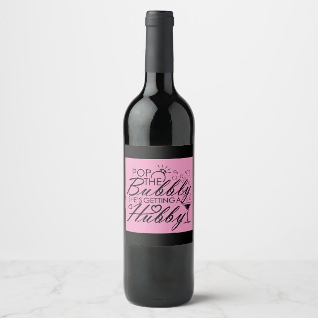 Bachelorette party quote wine label (Front)