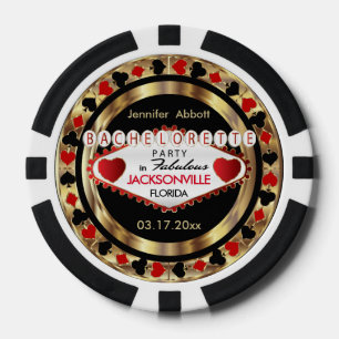 Bachelorette Party Red Poke Chips-DIY City & State Poker Chips