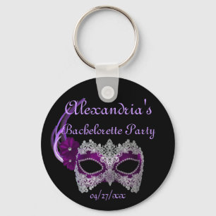 "Bachelorette Party" - Royal Purple Mask Key Ring