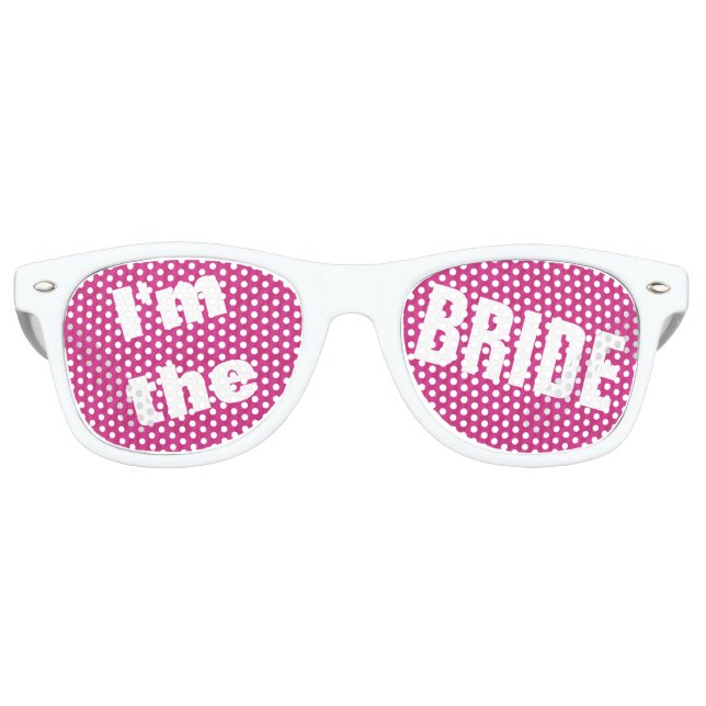 Bachelorette Party Shades for Wedding Party BRIDE (Front)