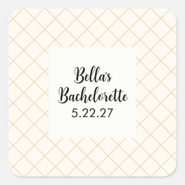 Bachelorette Party Square Sticker (Front)
