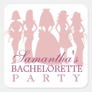 Bachelorette party sticker pink