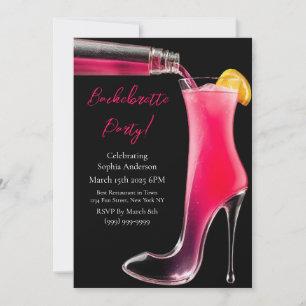 Bachelorette Party-Stiletto and Cocktails Invitation