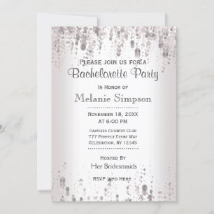 Bachelorette Party   Subtle Silver Invitation