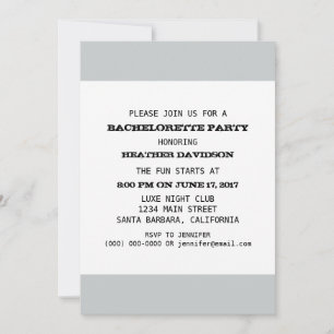 Bachelorette Party Template