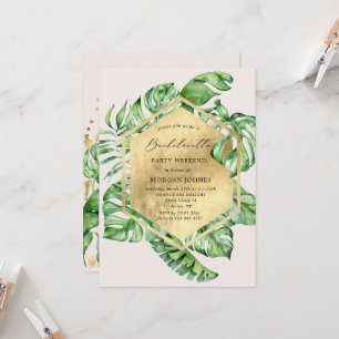 Bachelorette Party Tropical Foliage Invitation
