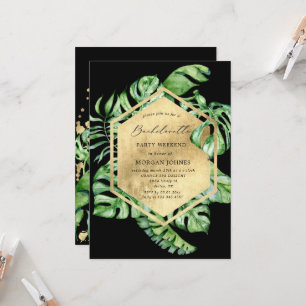 Bachelorette Party Tropical Foliage Invitation