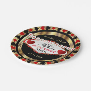 Bachelorette Party Vegas Style  - DIY City & State Paper Plate