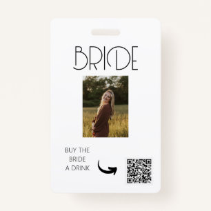 BACHELORETTE PARTY, VENMO QR, BUY BRIDE A DRINK ID BADGE