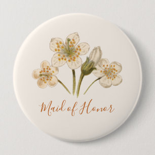 Bachelorette Party Vintage Floral Custom 10 Cm Round Badge