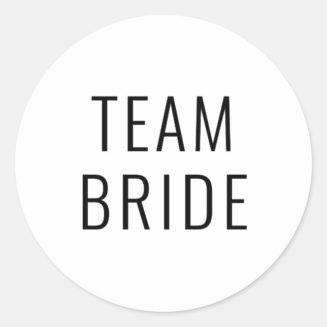 Bachelorette Party Wedding Favour Team Bride Classic Round Sticker (Front)