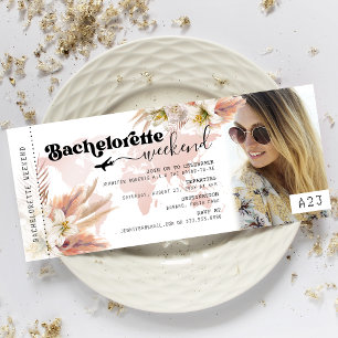 Bachelorette Party Weekend Boarding Pass Invitation